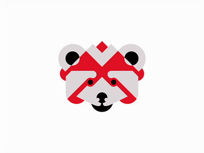 Red Panda animal animals branding cute design geometric identity illustration logo mark mascot modern panda premium red red panda sale symbol vector zoo