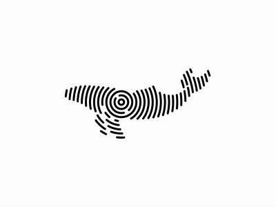 Whale And Sound Wave animal animals branding design geometric identity lineart lines logo mark sale sound soundwave symbol vector whale