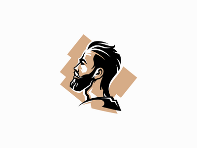 Bearded man and pirate themed logo beard bearded branding design geometric identity illustration logo mark pirate portrait soccer symbol vector