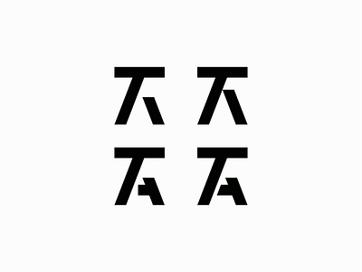 TA/AT Monogram clean design elegant emblem geometric identity logo luxury mark minimal modern monogram quality simple symbol ta vector wedding