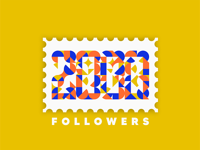 2k pattern 2000 2k abstract concept design follower followers illustration love modern pattern thank you thanks typography