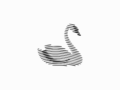 Swan animals bird branding clean design elegance geometric identity line lineart lines logo mark minimalist premium sale scratchboard swan symbol vector
