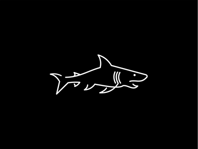 Shark animals branding clean concept design emblem fish geometric identity illustration line line art logo mark ocean premium sale shark symbol vector