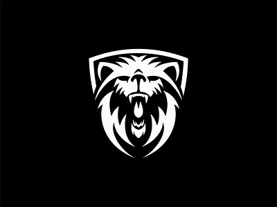 Roaring Bear animal animals bear branding creative design identity illustration logo mark modern negative space premium roar roaring sale symbol unique vector wild
