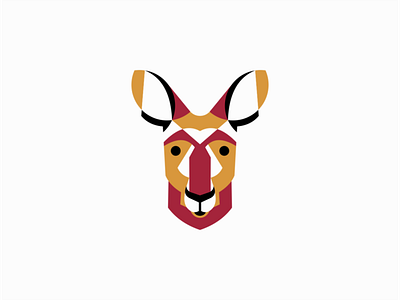 Kangaroo animal animals australia branding clean cute design face geometric graphic identity illustration kangaroo logo mark premium sale symbol unique vector