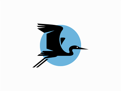 Flying Heron animal animals bird branding design emblem flying geometric heron icon identity logo mark modern original premium sale symbol vector wings