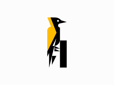 Yellownape Bird animal animals bird branding design emblem feathers geometric identity logo mark modern nature original premium sale symbol tree vector yellownape