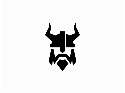 Viking armour beard branding design emblem geometric head helmet identity illustration logo man mark modern norse premium symbol vector viking warrior