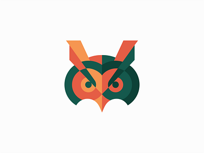 Geometric Owl abstract animal animals bird branding design education geometric identity logo mark modern optometry owl premium sale symbol unique vector wisdom