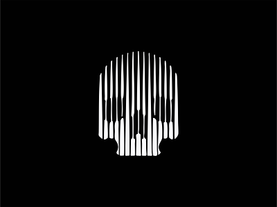 Line Art Skull Logo