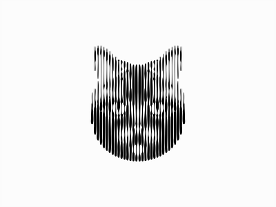 Line Art Cat Logo abstract animal branding cat design feline identity illustration kitty line art lines logo mark modern original pet scratchboard symbol vector
