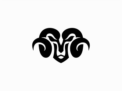 Ram Logo abstract animal bighorn black branding design emblem goat horns identity illustration logo mark monochrom ram sheep symbol trucking unique vector