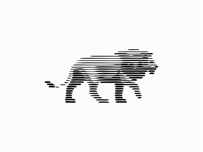 Line Art Lion Logo animal branding design identity illustration king line lines lion logo mark modern original premium sale scratchboard symbol vector