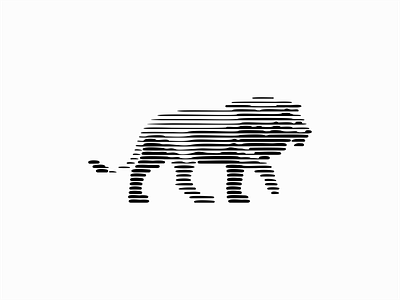 Line Art Lion Logo