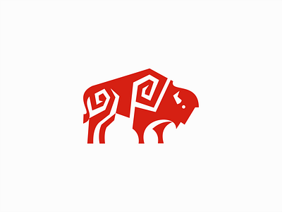 Geometric Bison Logo animal bison branding buffalo design emblem geometric icon identity illustration logo mark modern ox strong symbol vector wild