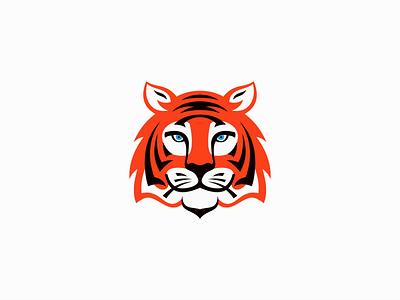 Cute Tiger Logo animal animals branding cartoon design emblem geometric headwear icon identity illustration logo mark mascot modern premium sale symbol tiger vector