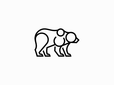 Line Art Bear Logo