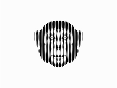 Scratchboard Chimpanzee Logo