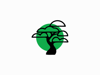 Bonsai Logo asia bonsai branding china clean design emblem green icon identity illustration logo mark modern nature simple symbol tree vector