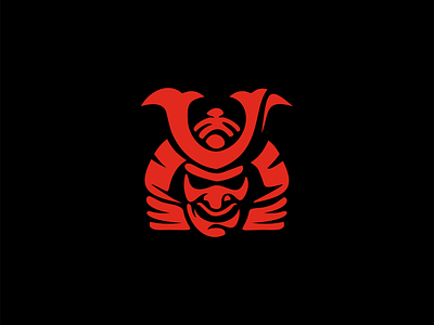 Samurai Logo armor branding design emblem face helmet icon identity illustration japan logo man mark modern ronin samurai symbol vector warrior