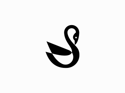 Minimalist Swan Logo animal bird branding design elegant emblem flat geometric icon identity illustration logo mark minimalist modern negative space swan symbol vector