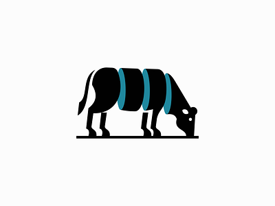 Surrealist Cow Logo animal branding cattle cow dairy design emblem farm geometric icon identity illustration logo mark modern surrealist symbol vector