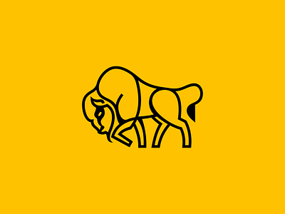 Bison Logo animal bison branding buffalo design emblem geometric icon identity illustration line logo mark modern ox strong symbol vector wild