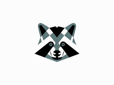 Geometric Raccoon Logo