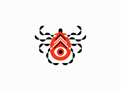 Geometric Tick And Eye Logo abstract animal branding design emblem eye geometric icon identity illustration inktober insect logo mark modern parasite surreal symbol tick vector