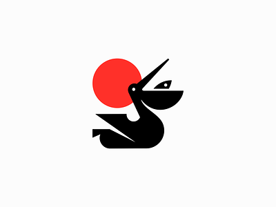 Pelican And Fish Logo