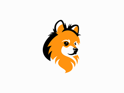 Pomeranian Logo animal branding canine cartoon cute design dog foundation fur icon identity illustration logo mark pet pomeranian puppy symbol vector vet