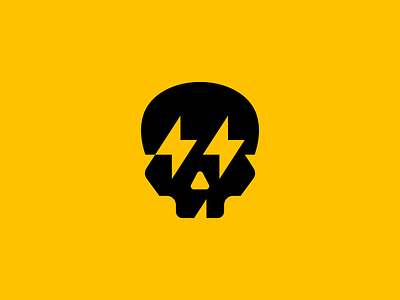 Skull And Lightning Bolts Logo