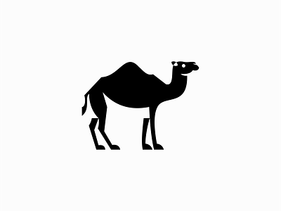 Geometric Camel Logo branding camel caravan carrier desert design dromedary flat geometric hump identity illustration journey logo mark nature symbol vector