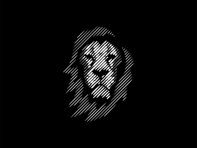 Scratchboard Lion Logo animal branding cat courage design identity illustration king leo line lion logo mark modern power pride scratchboard symbol vector wild