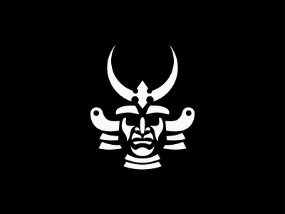 Samurai Logo armour branding design face fighter helmet icon identity illustration japan logo man mark martial arts ronin samurai sword symbol vector warrior