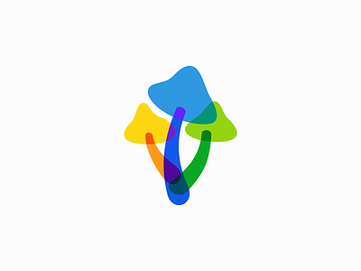 Colorful Mushrooms Logo