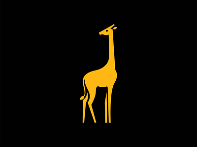Giraffe Logo animal branding design flat geometric giraffe identity illustration logo mark minimalist modern nature neck premium savanna symbol tall vector yellow