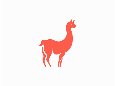 Llama Logo alpaca branding cute design flat icon identity illustration llama logo mark mascot modern orange pet premium sale symbol vector zoo