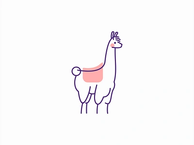 Line Art Llama Logo alpaca animal branding cartoon cute design funny fur identity illustration kids llama logo mark mascot pet playful symbol vector zoo