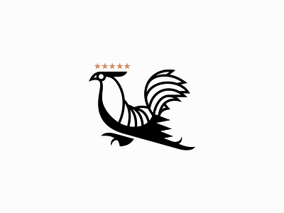 Running Rooster Logo animal bird branding chicken cock design distinctive elegant geometric identity illustration logo mark memorable modern premium rooster stars symbol vector