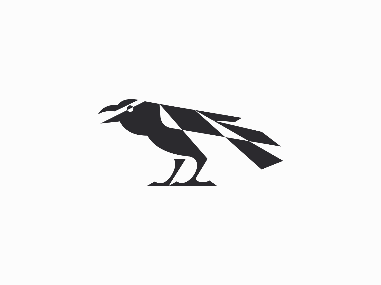 Geometric Raven Logo By Lucian Radu On Dribbble