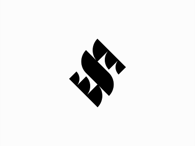 S Monogram Logo adaptive black branding design edges emblem geometric icon identity illustration letter logo mark modern monogram premium s symbol symmetry vector