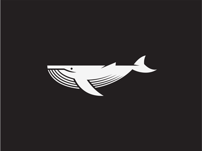 Whale animals fish identity logo mark symbol whale