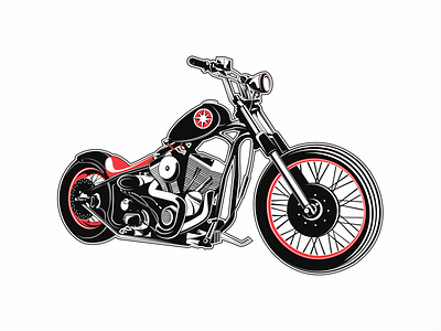 Custom Bike custom bike illustration motorcycle