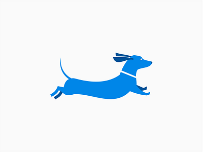 Dachshund blue dachshund dog identity logo teckel