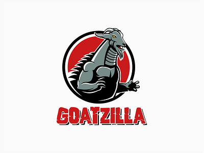 Goatzilla animals goat godzilla logo music