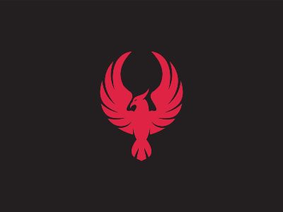 Phoenix animals bird identity logo phoenix red