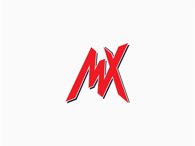 MX identity logo mark monogram racing racing club red wordmark