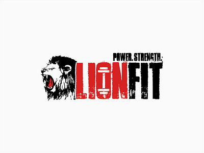 Lion animals bodybuilding fitness lion logo