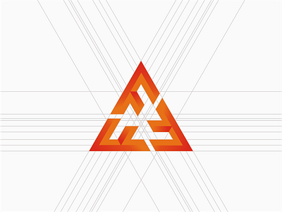 Triple F identity logo mark monogram triangle